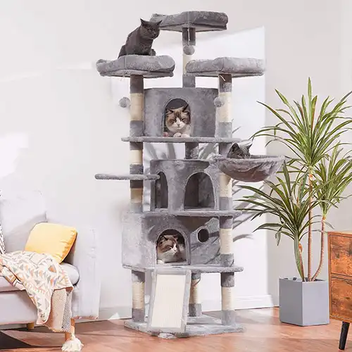 Multi-level Cat Condo Tower from the HOMVND Cat Tree collection