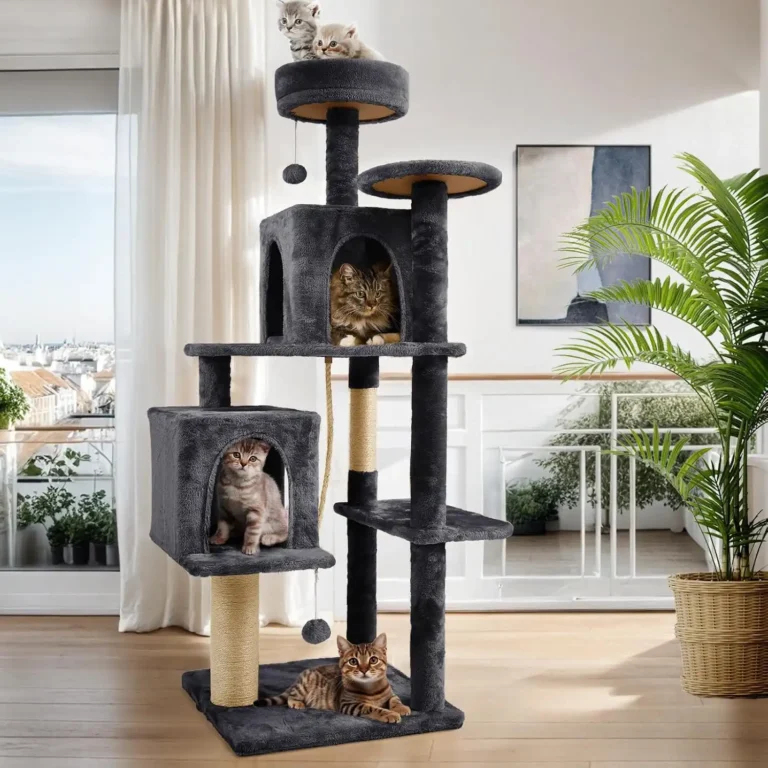 58 inch multi level cat tree with dual condos (2)