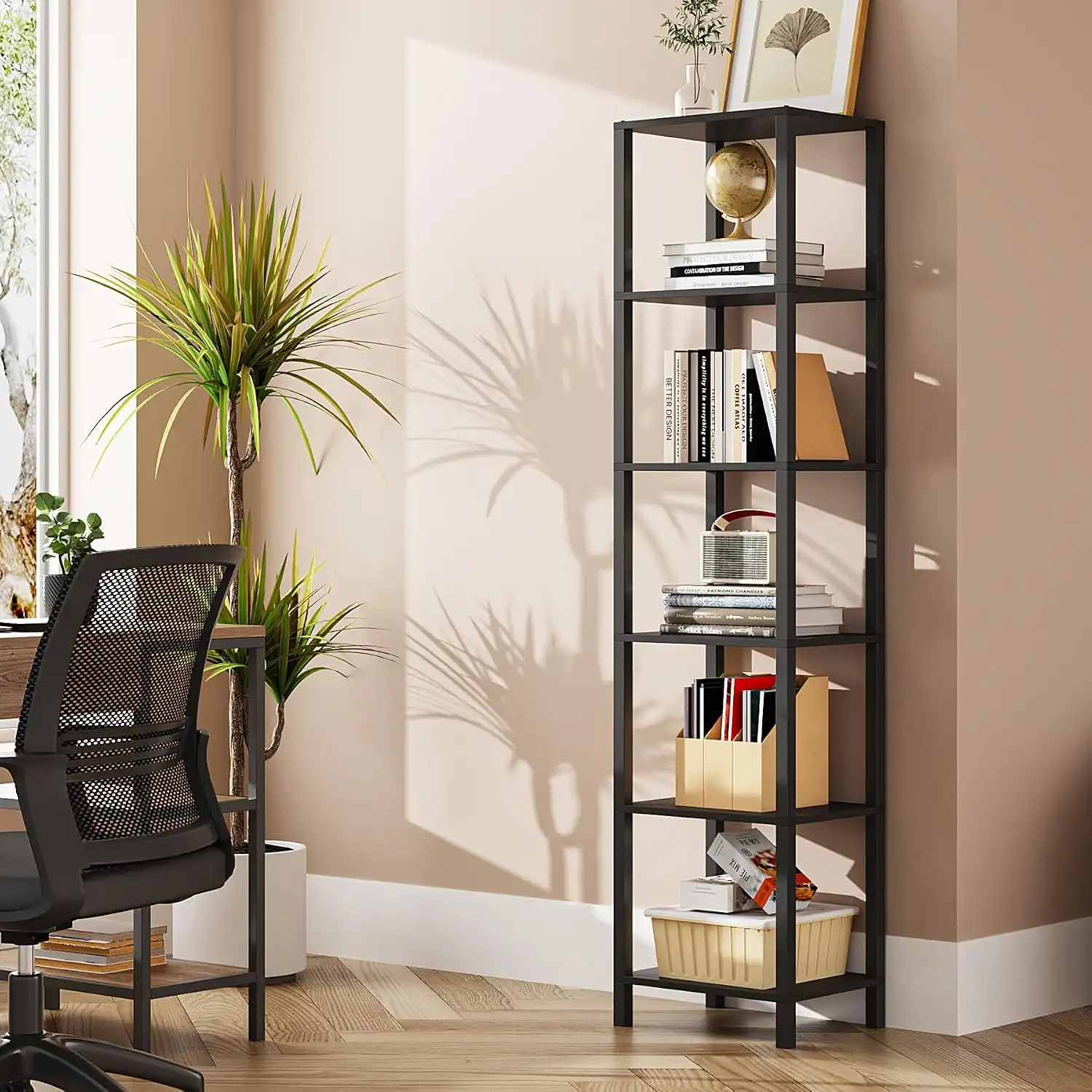 6 tier stackable bookshelf for compact spaces (3)