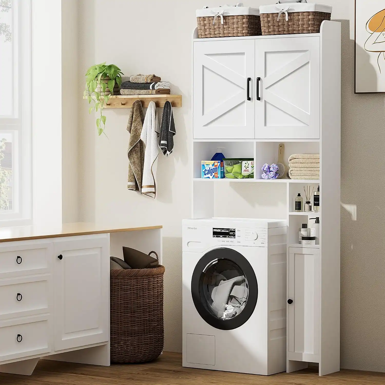 over the toilet storage cabinet with adjustable shelf (4)